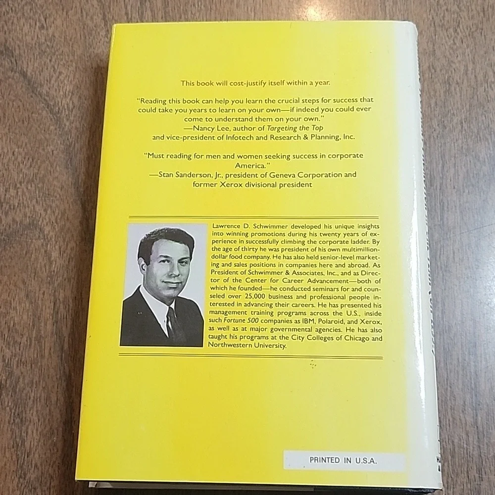 Winning Your Next Promotion In One Year by Lawrence D. Schwimmer, Hardcover‎